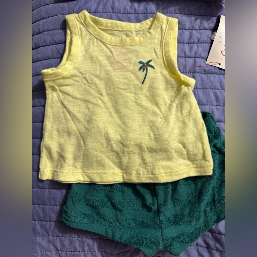 Infant Baby 2 Piece Tank Top and Short Set